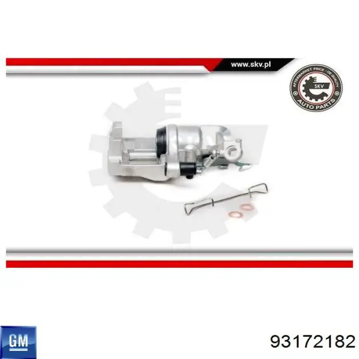 93172182 General Motors Супорт гальмівний задній лівий