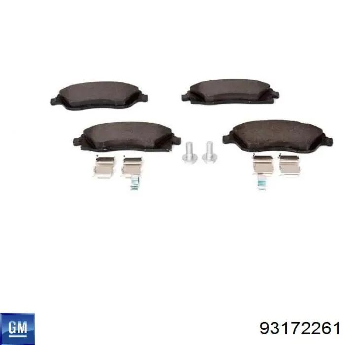 93172261 General Motors Передні гальмівні колодки