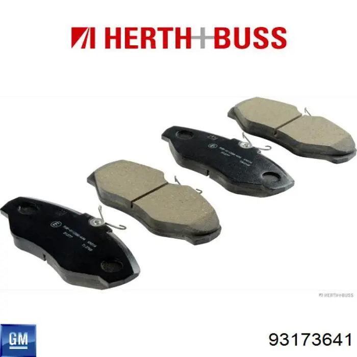 Колодки гальмівні передні, дискові 93173641 General Motors