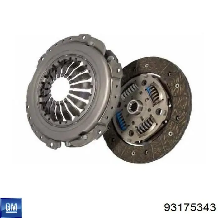 Купити 93175343 General Motors Комплект зчеплення (диск, корзина, підшипник)