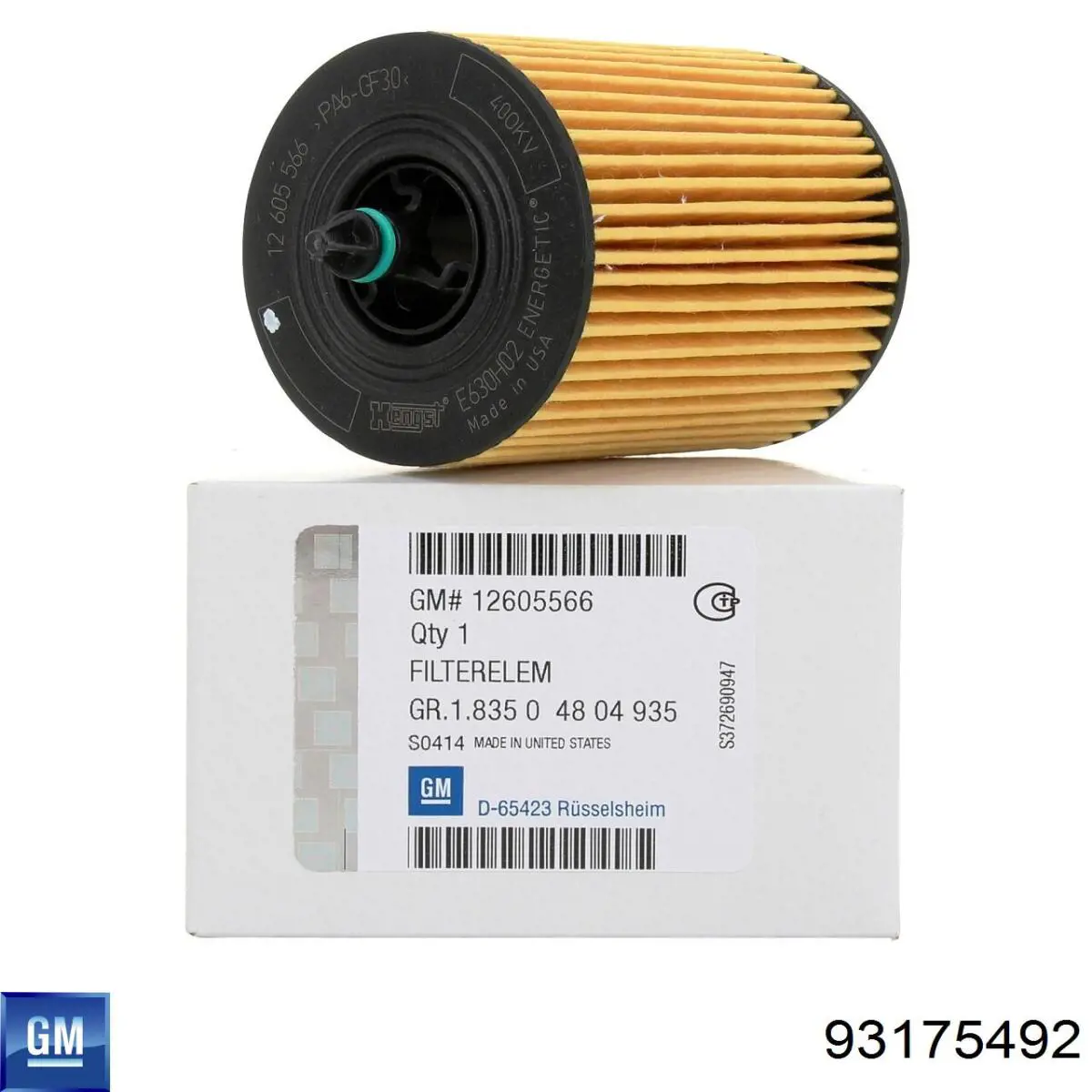 Масляний фільтр двигуна General Motors 93175492 ціна, від 214.91 UAH