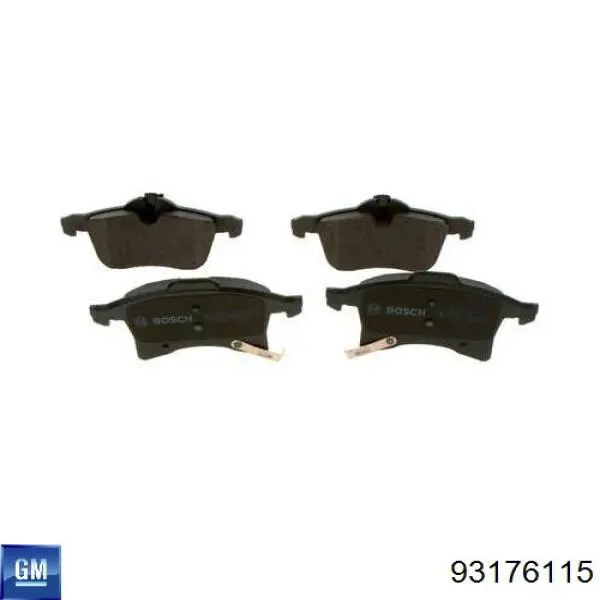 93176115 General Motors Передні гальмівні колодки