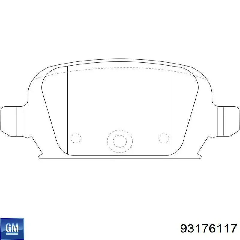 Гальмівні колодки General Motors 93176117 ціна, від 16.81 USD