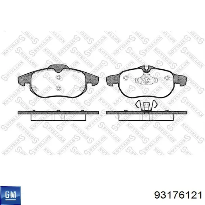 Купити 93176121 General Motors Колодки гальмівні передні, дискові