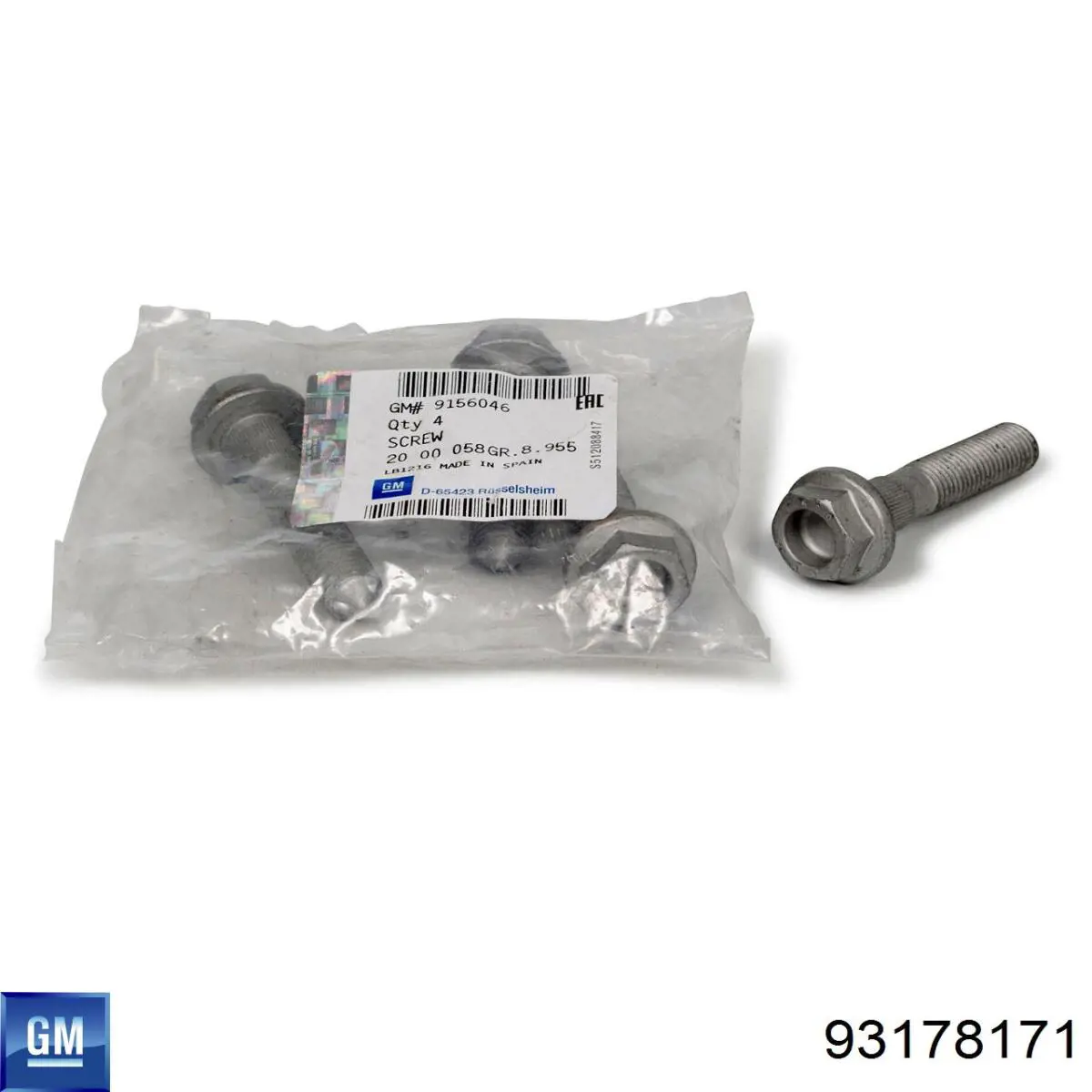 Щітки склоочисника 93178171 General Motors