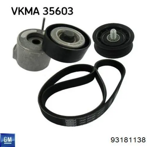 93181138 General Motors Поліклиновий ремінь