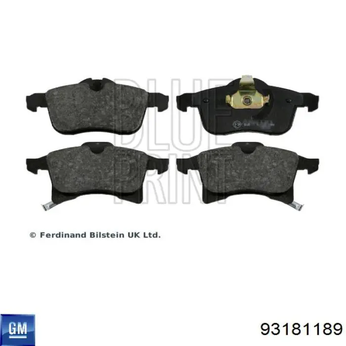 Гальмівні колодки General Motors 93181189 ціна, від 24.40 USD