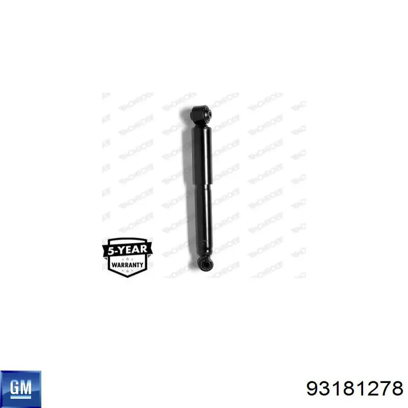 Купити 93181278 General Motors Стійка амортизатора задня