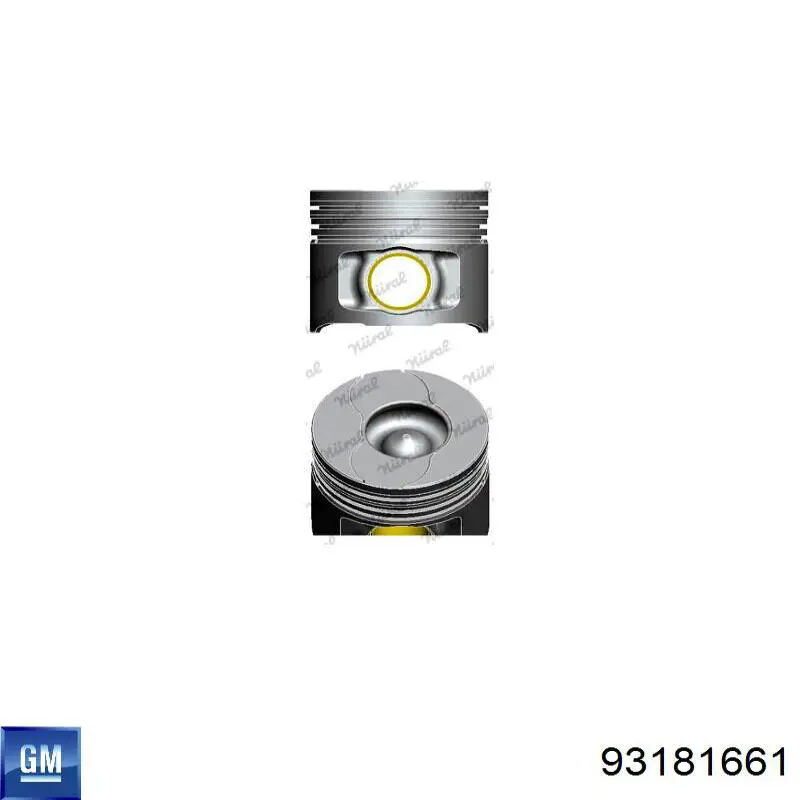 Поршня, 2-й ремонт (+0,50) General Motors 93181661 ціна, від 90.76 USD