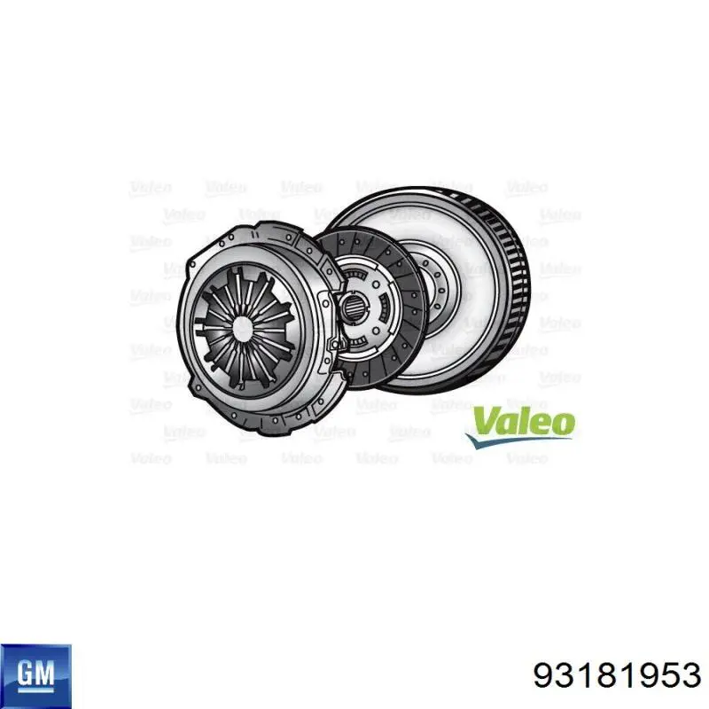 Купити 93181953 General Motors Комплект зчеплення (диск, корзина, підшипник)