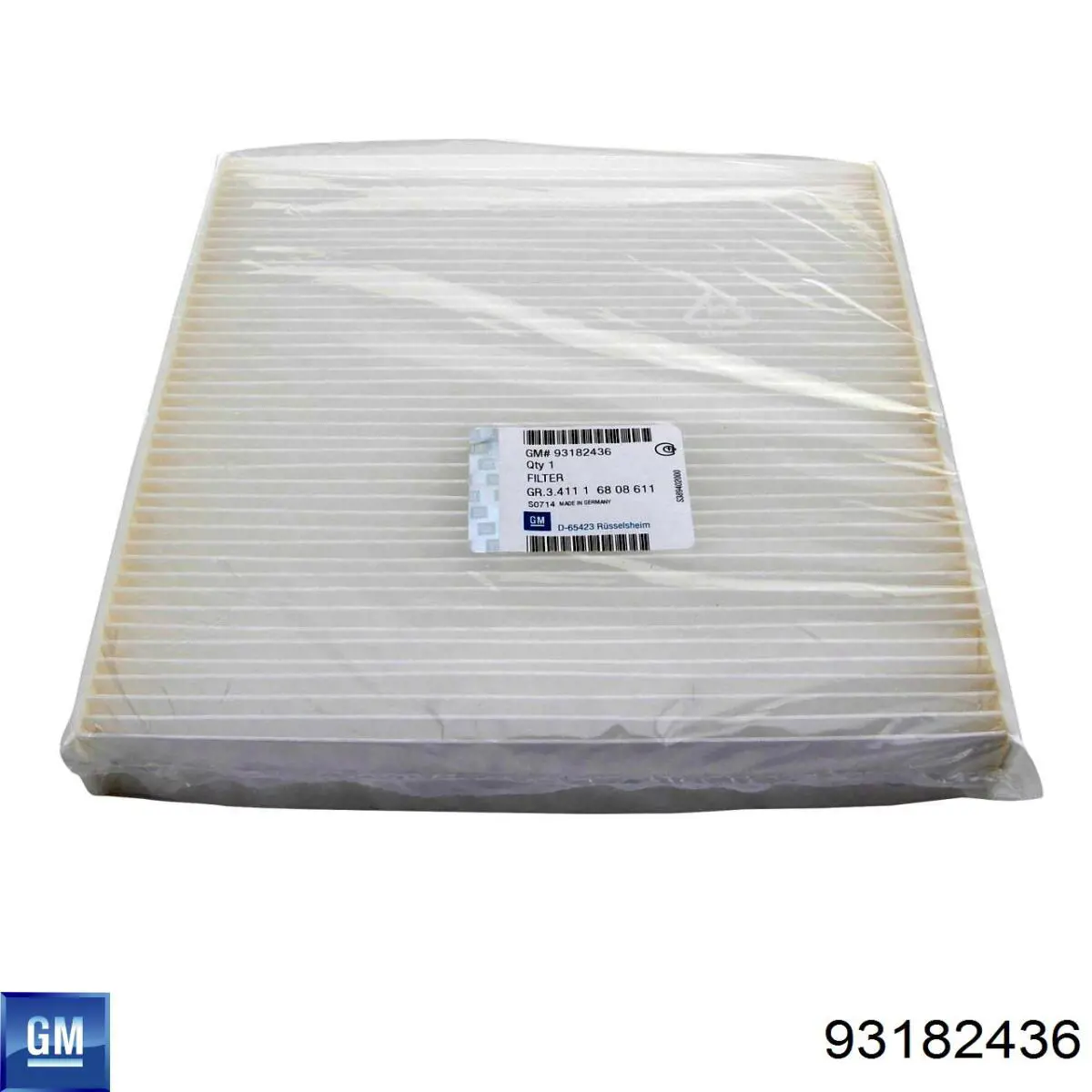 Купити 93182436 General Motors Фільтр салону вугільний