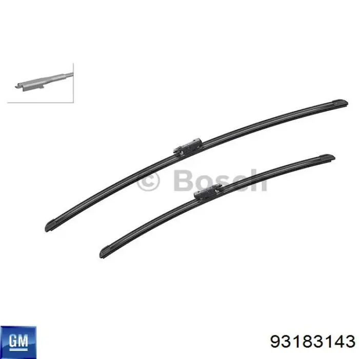Щітка-двірник лобового скла, пасажирська 93183143 General Motors