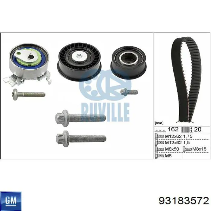 Купити 93183572 General Motors ГРМ ремень