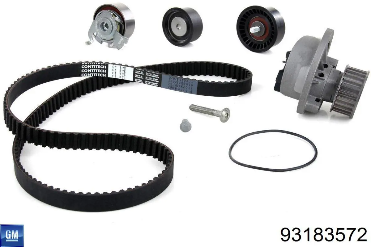 93183572 General Motors Ремінь ГРМ, комплект
