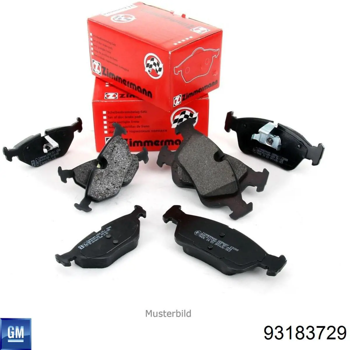 Купити 93183729 General Motors Колодки гальмівні передні, дискові