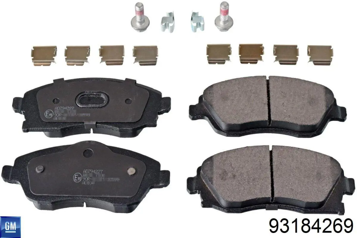 93184269 General Motors Передні гальмівні колодки