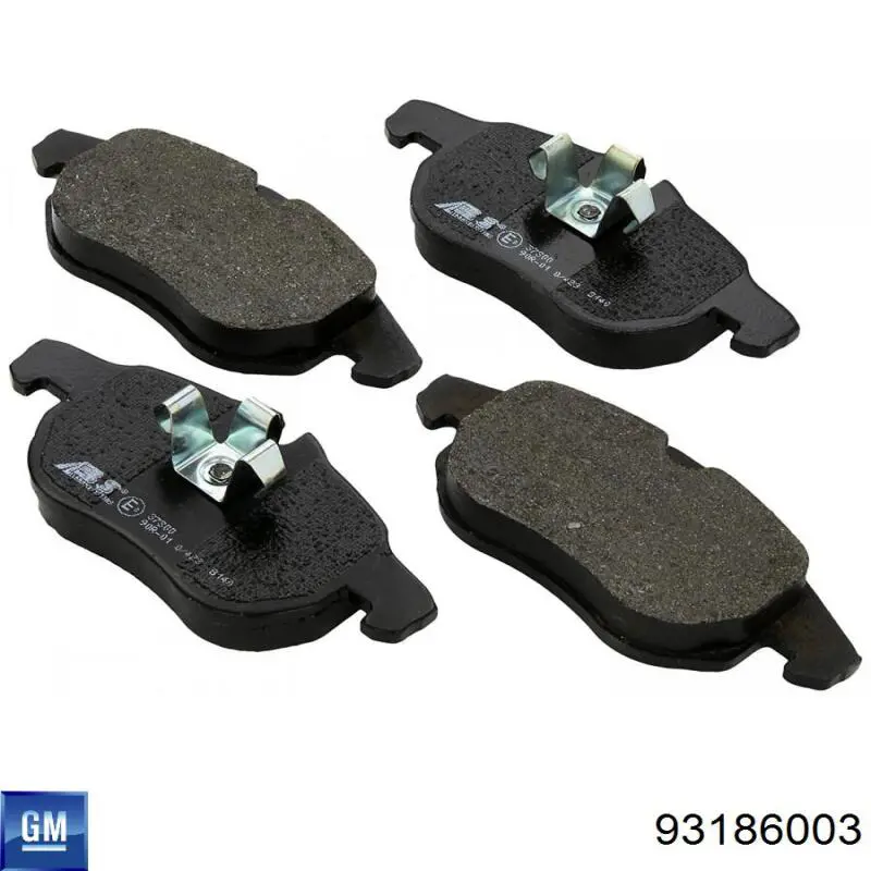Купити 93186003 General Motors Колодки гальмівні передні, дискові
