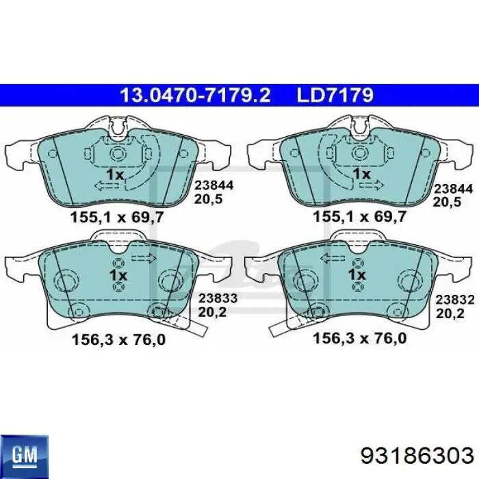 Диск переднього гальма General Motors 93186303 ціна, від 11.07 USD