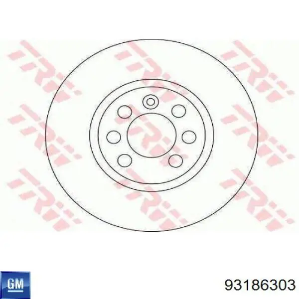 Диск гальмівний передній Opel 93186303