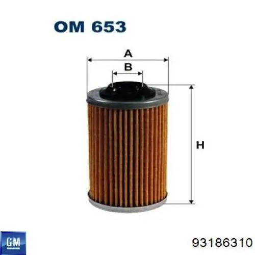 Купити 93186310 General Motors Фільтр очищення масла відцентровий