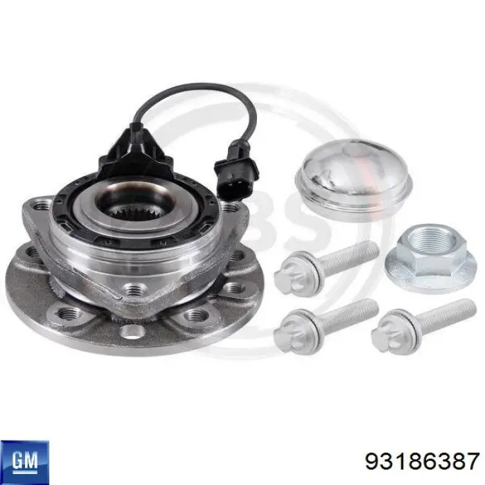 Маточина колеса передня General Motors 93186387 ціна, від 78.18 USD
