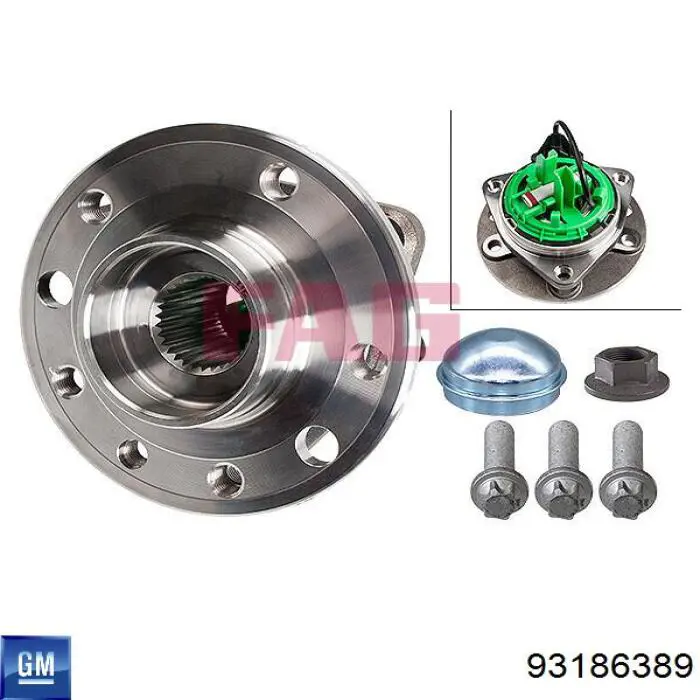 Купити 93186389 General Motors Маточини передніх коліс