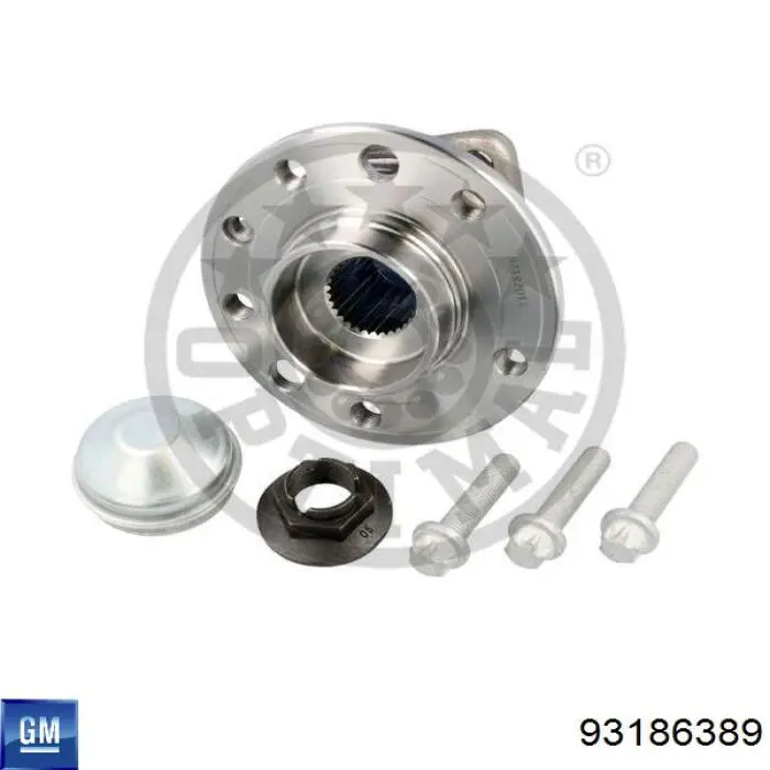 Маточина колеса передня General Motors 93186389 ціна, від 81.63 USD