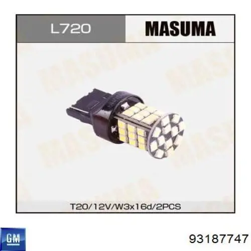 Лампи General Motors 93187747 ціна, від 4.37 USD