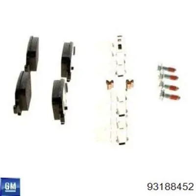 Купити 93188452 General Motors Задні колодки