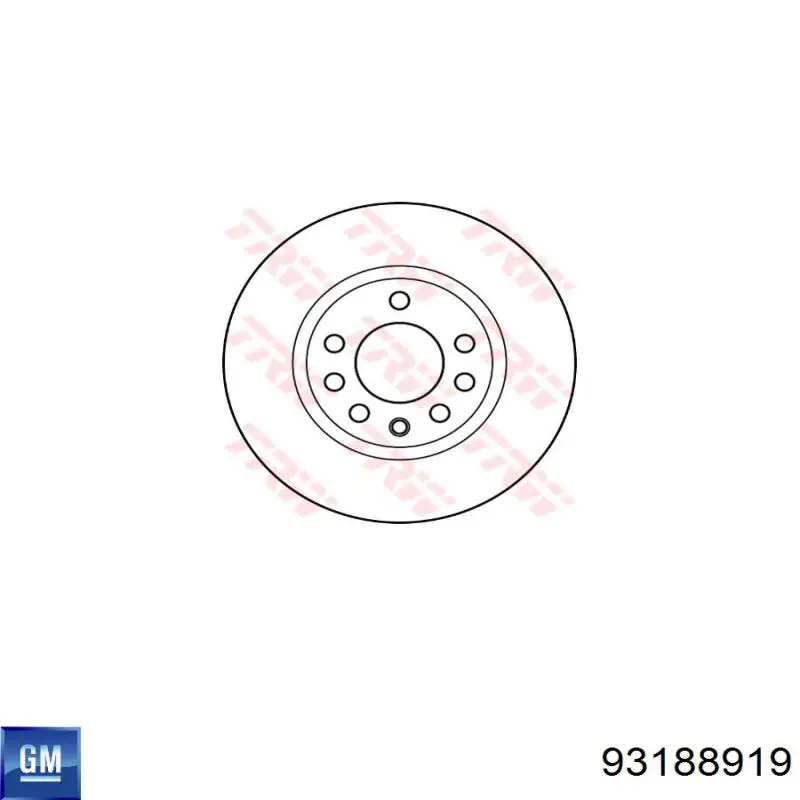 Гальмівні диски передні 93188919 General Motors