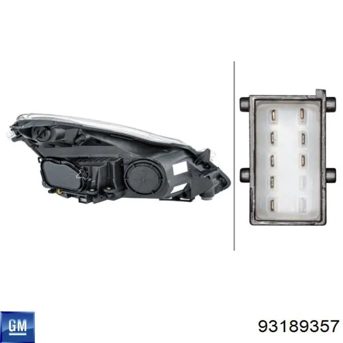 Купити 93189357 General Motors Блок фара ліва
