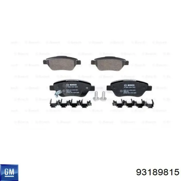 Купити 93189815 General Motors Колодки гальмівні передні, дискові