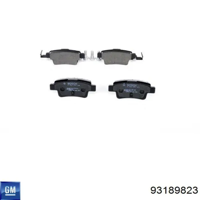 Задні гальмівні колодки General Motors 93189823 ціна, від 22.07 USD