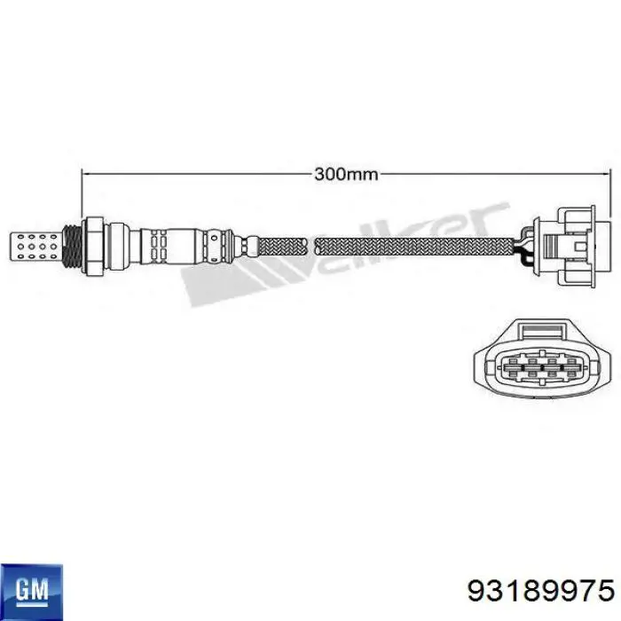 Лямбдазонд, датчик кисню до каталізатора General Motors 93189975 ціна, від 41.50 USD
