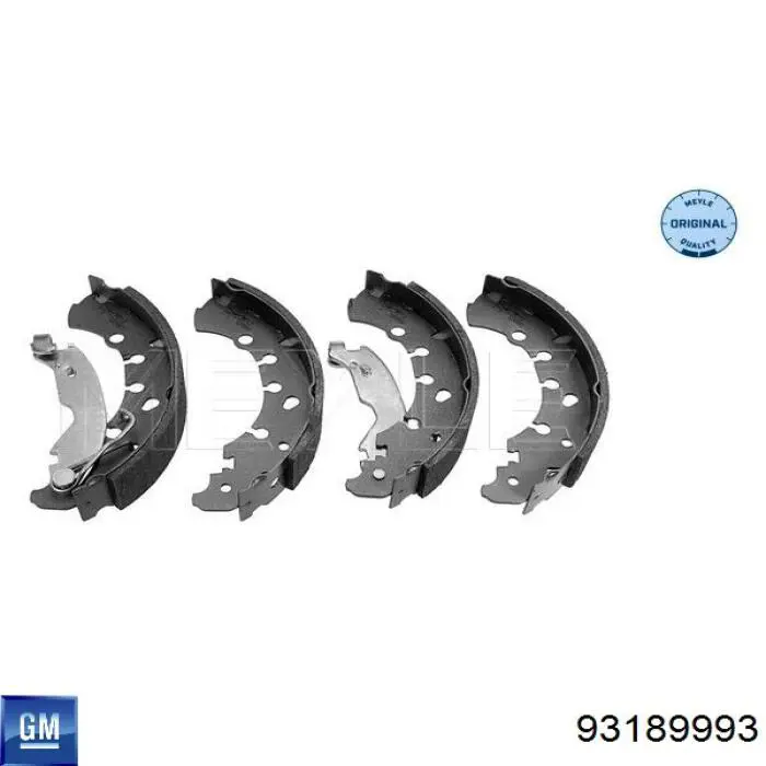 Купити 93189993 General Motors Колодки гальмові задні, барабанні