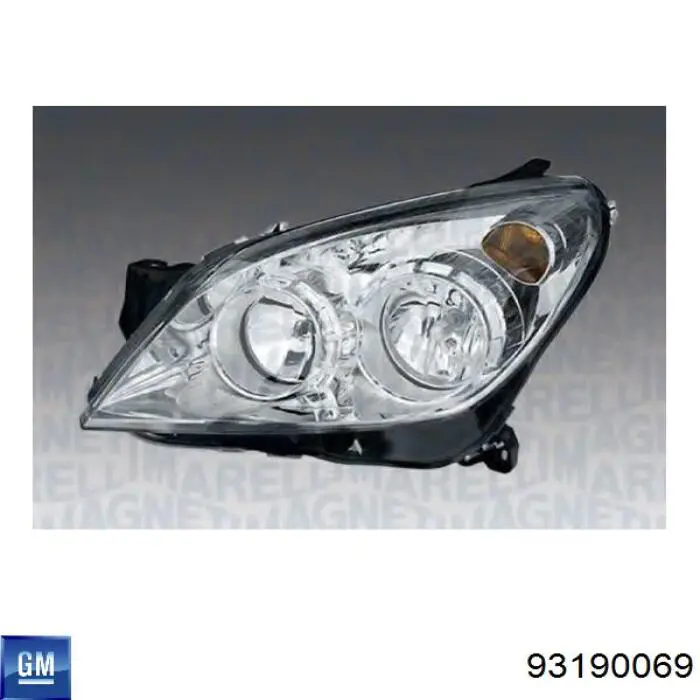 93190069 General Motors Фара дальнього світла в зборі