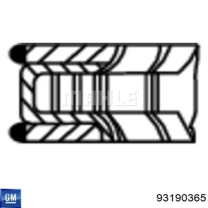 Кільця поршневі на 1 циліндр, STD. General Motors 93190365 ціна, від 14.10 USD
