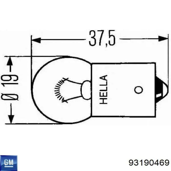 Купити 93190469 General Motors Лампочки