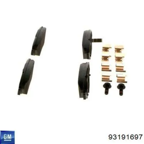 Гальмівні колодки General Motors 93191697 ціна, від 22.01 USD
