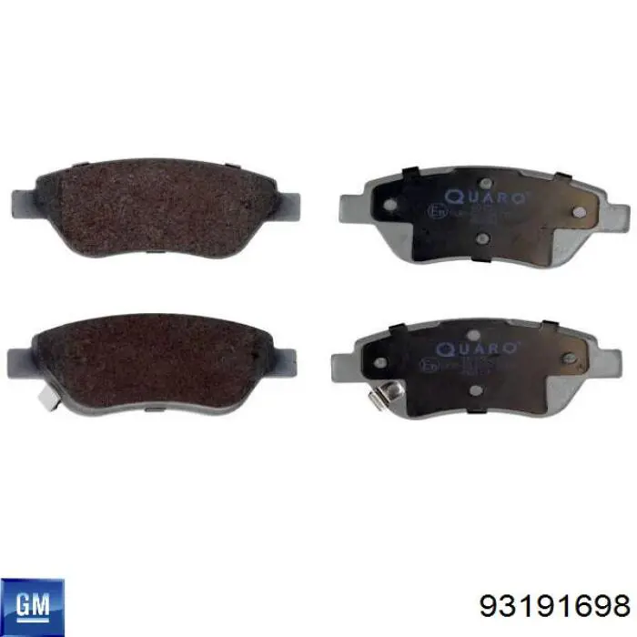 Купити 93191698 General Motors Колодки гальмівні передні, дискові