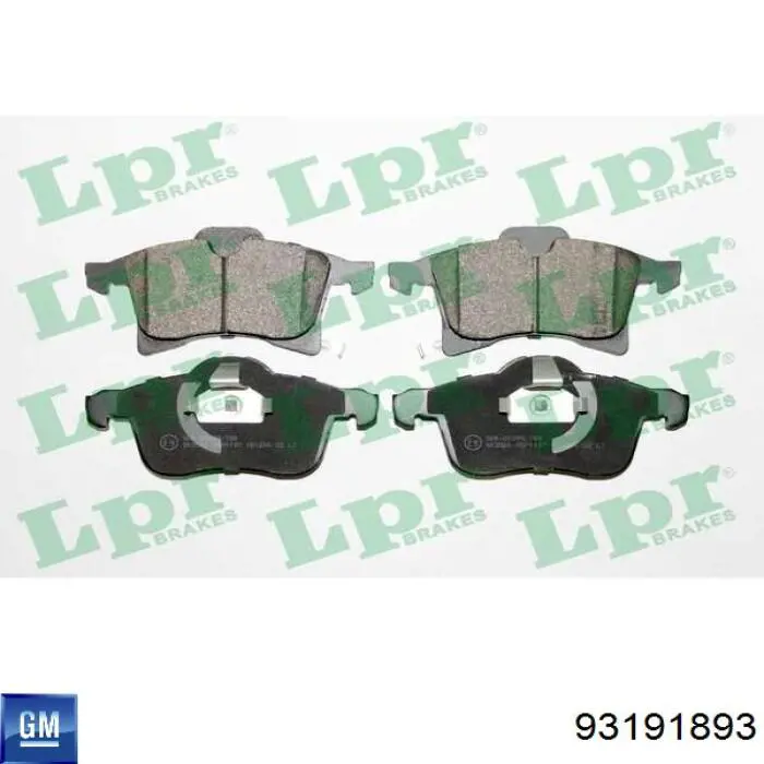 Гальмівні колодки General Motors 93191893 ціна, від 24.40 USD