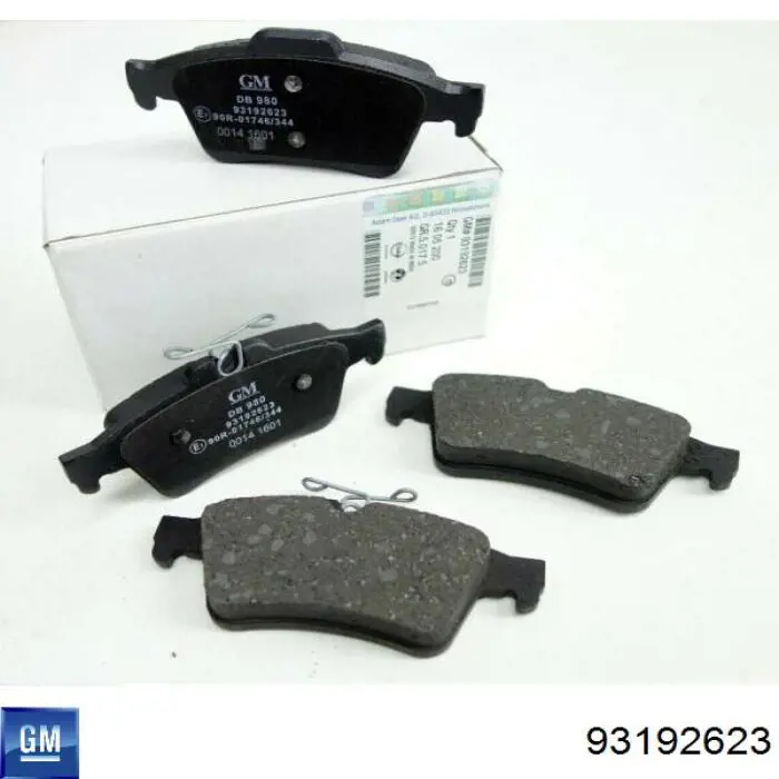 Задні гальмівні колодки General Motors 93192623 ціна, від 19.07 USD