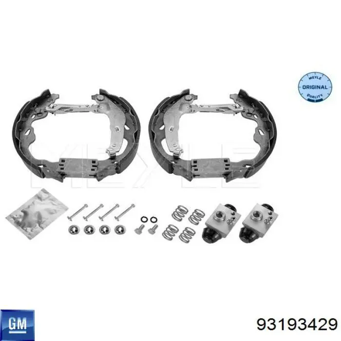 93193429 General Motors Колодки гальмівні задні, барабанні