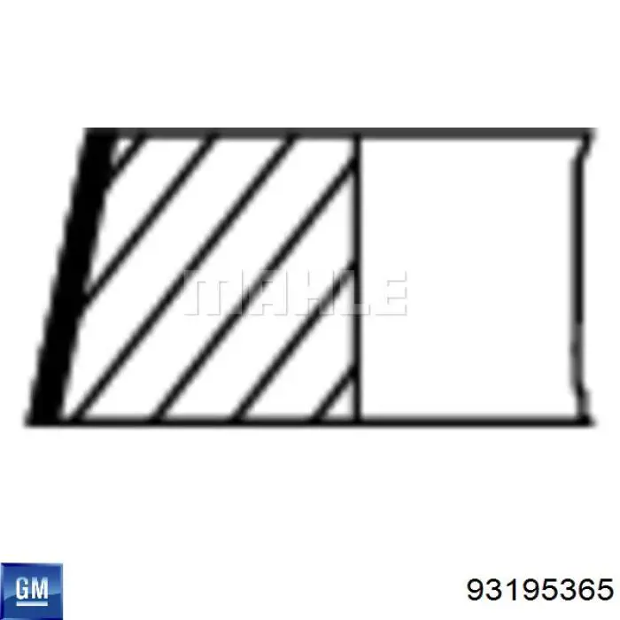Кільця поршневі на 1 циліндр, STD. General Motors 93195365 ціна, від 22.88 USD