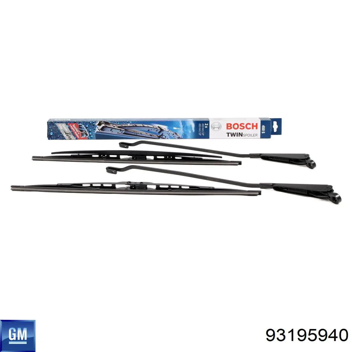 Щітка-двірник лобового скла, пасажирська General Motors 93195940 ціна, від 11.04 USD