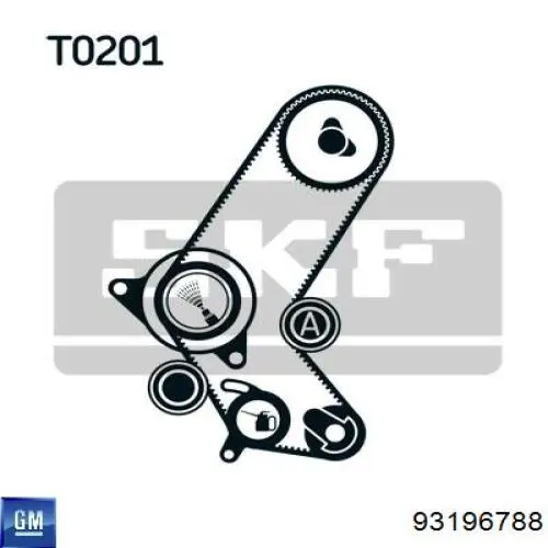 Комплект ГРМ 93196788 General Motors