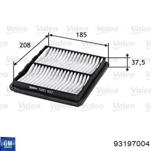 93197004 Opel Кільце глушника