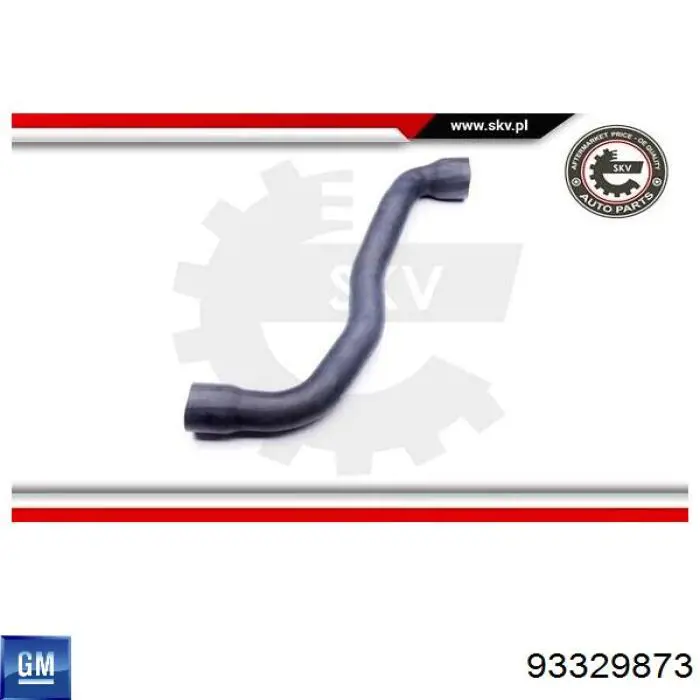 Шланг/патрубок интеркуллера 93329873 General Motors