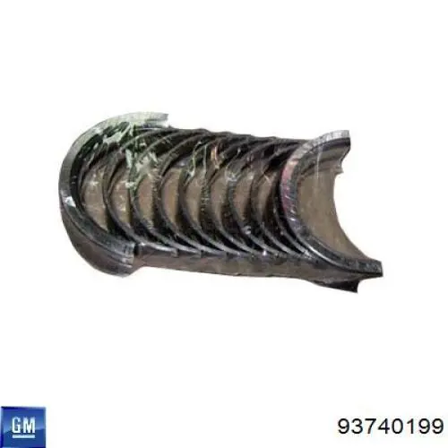 Вкладиші колінвала, корінні, комплект, стандарт (STD) 10650000 Mopart
