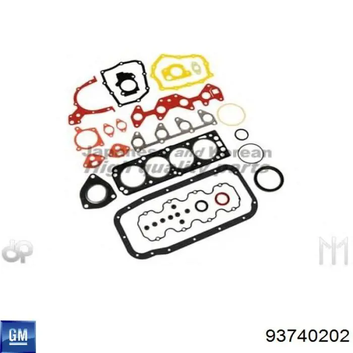 Комплект прокладок двигуна, повний General Motors 93740202 ціна, від 32.11 USD